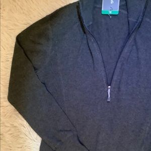 Heather grey 1/2 zip sweater